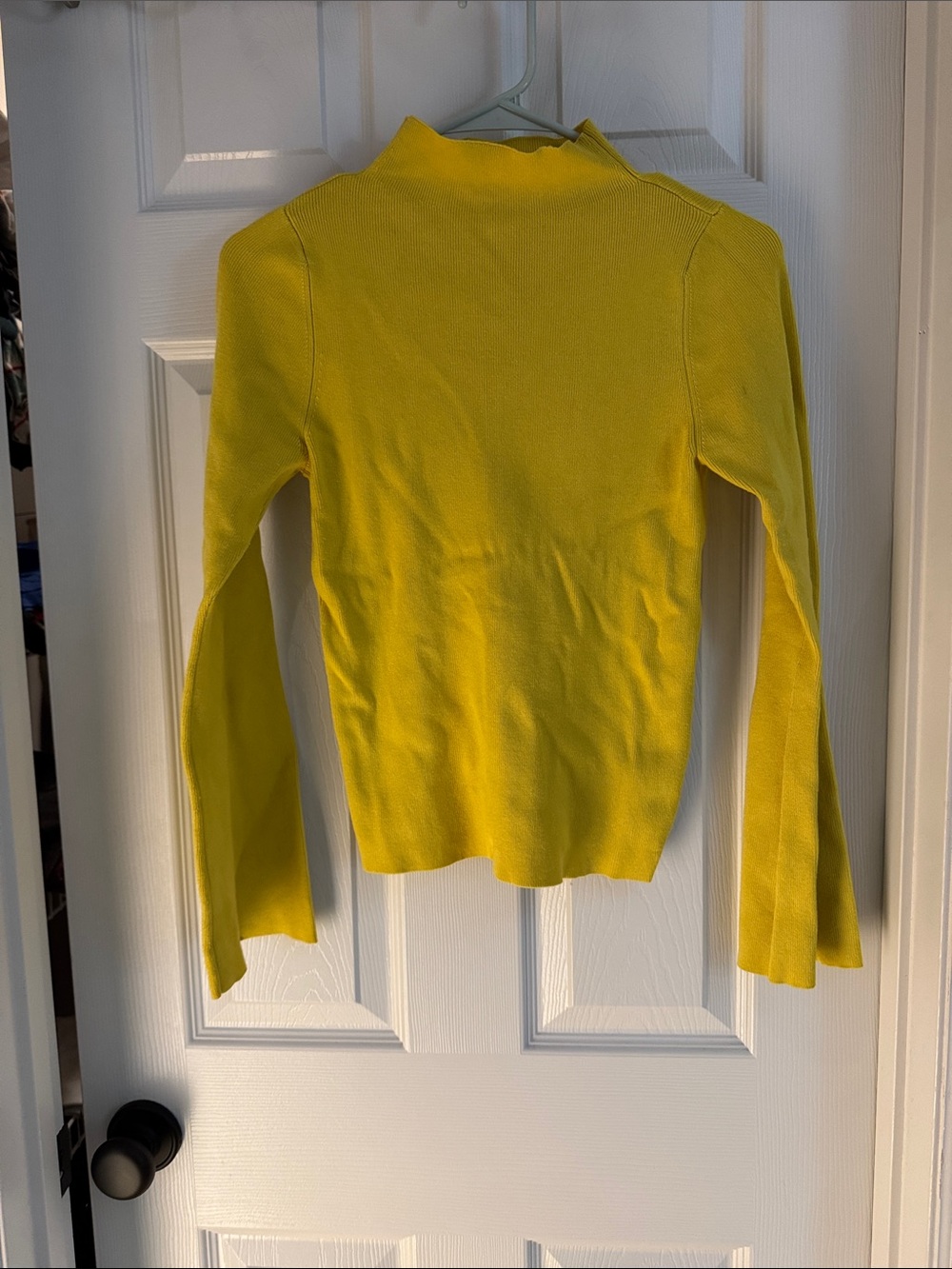 Anthropologie Maeve Sunflower Yellow Ribbed Knit Top